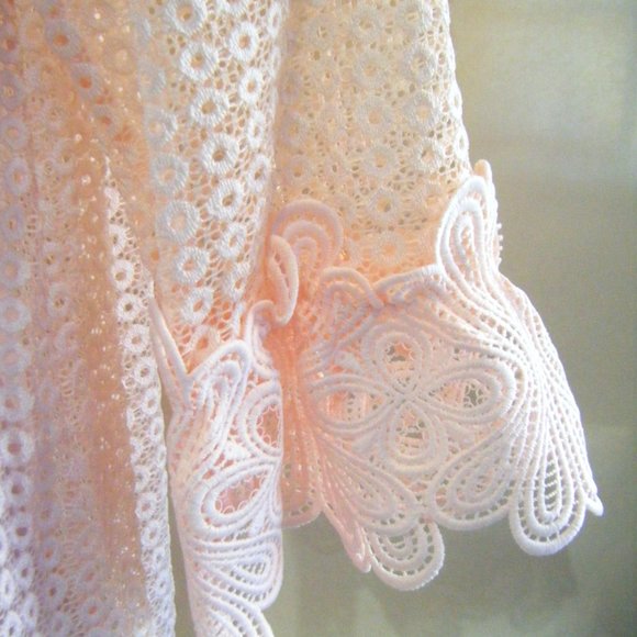 Pink Crochet Lace Alfani Top with Tank Set Size Medium NWT - Picture 6 of 10